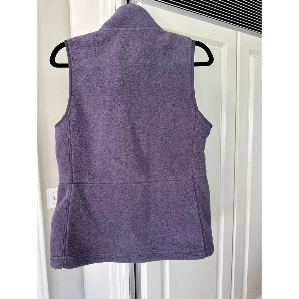 LL Bean Mountain Classic Women's S Fleece Vest Purple Lavender Full Zip Pockets - Picture 6 of 10